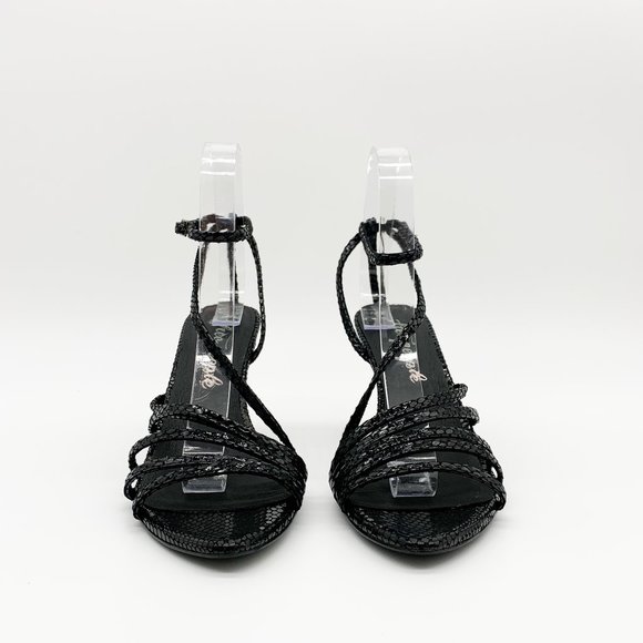 FREE PEOPLE Patent Python Print Strappy Sandals - Picture 3 of 10